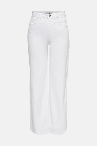 Jeans blanc ample ONLY, tissu uni.