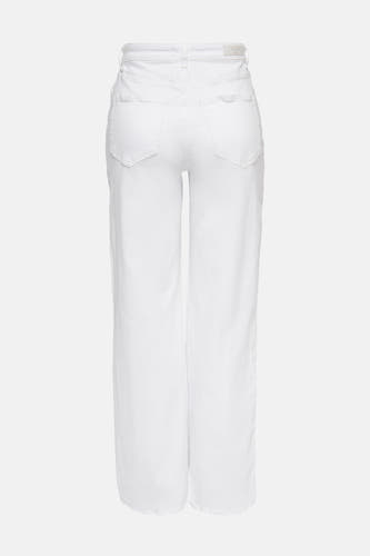 Jeans larges blanches de ONLY, vue arrière avec poches et passants de ceinture.
