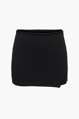 Short JDY Y, with an asym front a a, on white white background.