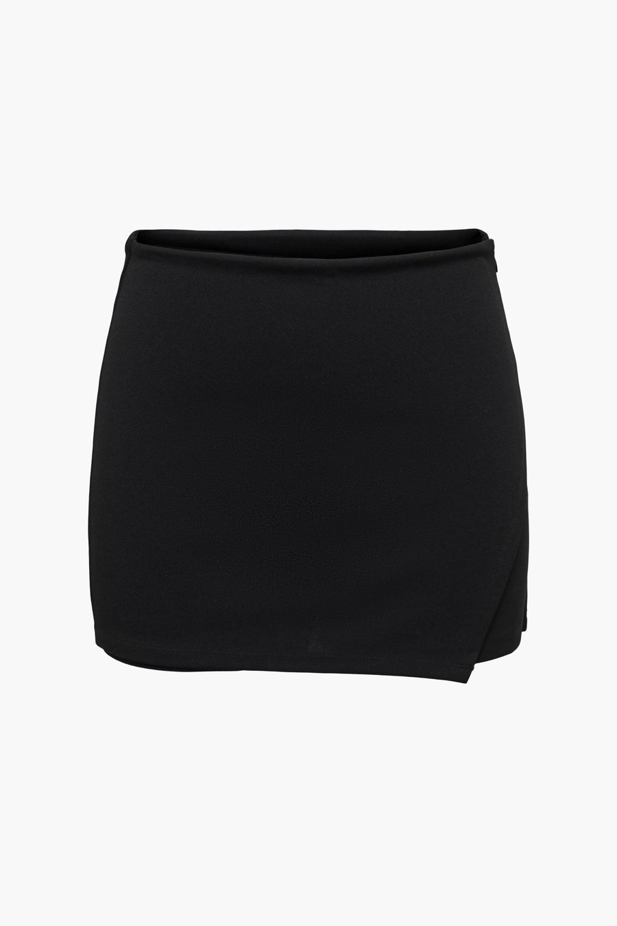 Short JDY Y, with an asym front a a, on white white background.