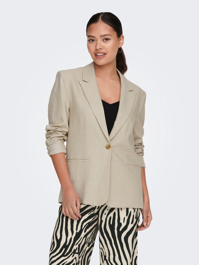 JDYMAYA L/S LINEN BLAZER PNT DIA