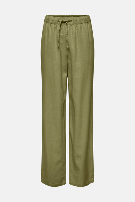 ONLCARO MW LINEN BL PULL-UP PANT CC PNT