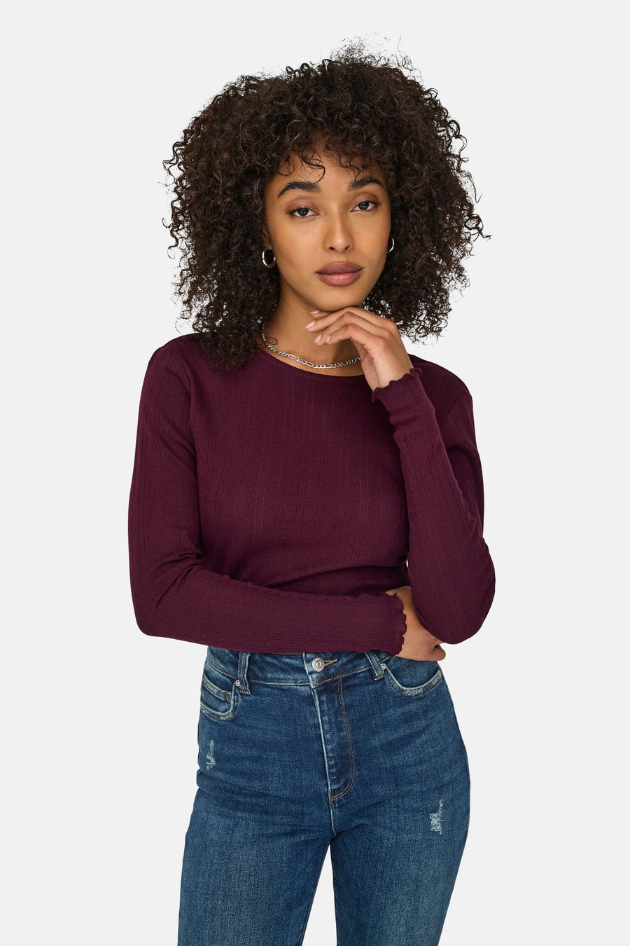 T-shirt à manches longues - Mauve - ONLY®