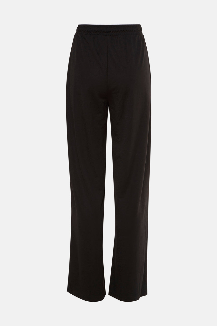 Pantalon noir de ONLY, vu de derrière, avec une ceinture élastique.