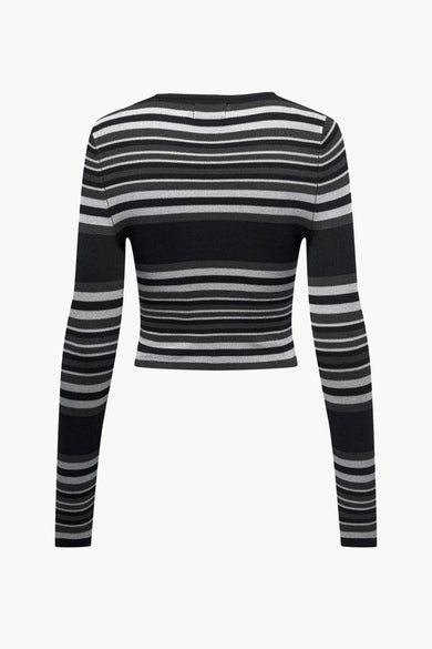ONLMEDDI LS STR CROP O-NECK CC KNT