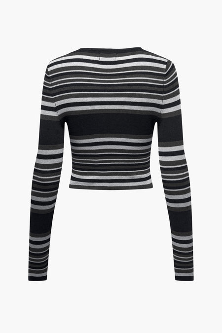 ONLMEDDI LS STR CROP O-NECK CC KNT