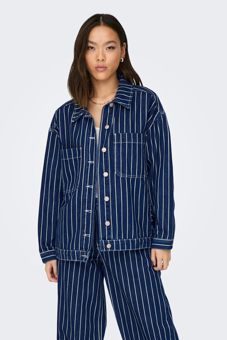 ONLEDIE LS STRIPED DNM JACKET CRO