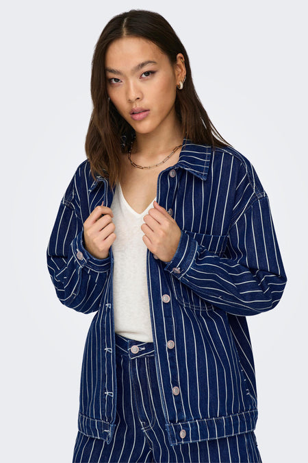 ONLEDIE LS STRIPED DNM JACKET CRO