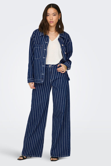 ONLVELA HW STRIPE EX WIDE DNM CRO