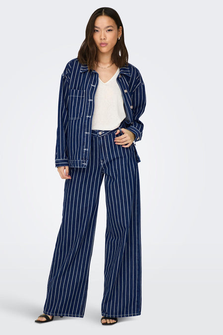 ONLVELA HW STRIPE EX WIDE DNM CRO