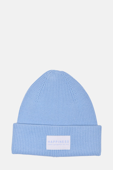 Casquette bleue ONLY, avec des rayures et un étiquette avec du texte.