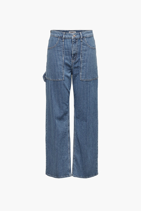 ONLKIRSI HW WIDE WORKER STRIPE DNM DOT