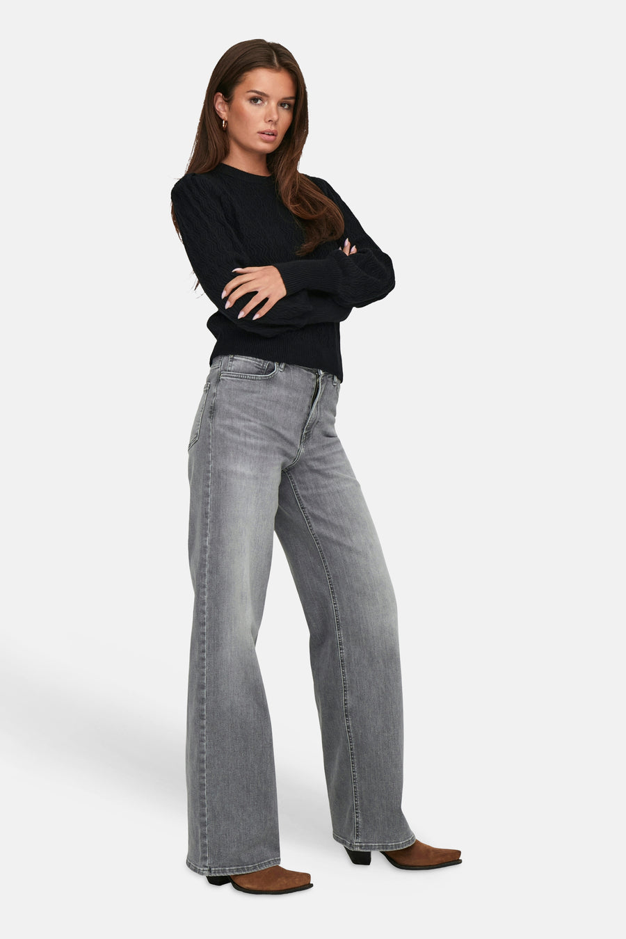 MADISON BLUSH - light grey denim