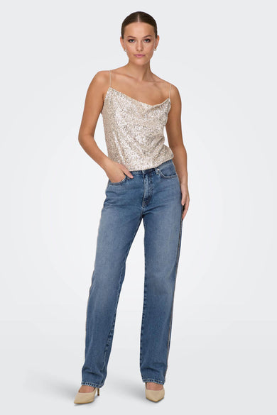 Jean &agrave; coupe droite - bleu