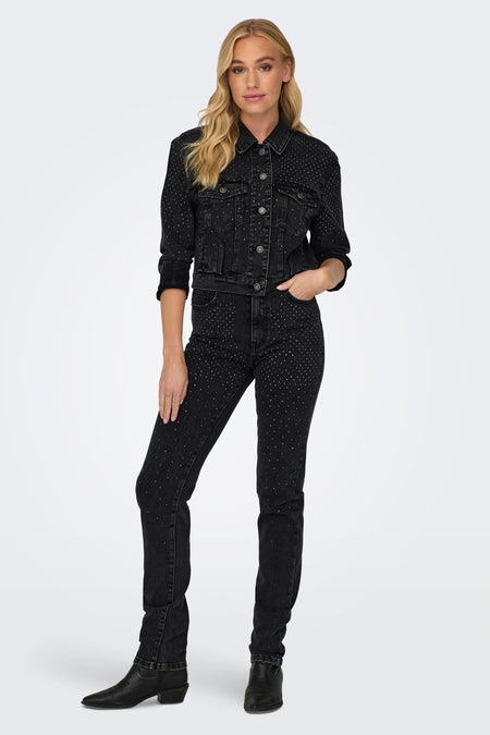 Jean &agrave; coupe droite - gris