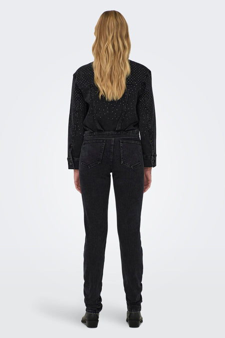 Jean &agrave; coupe droite - gris