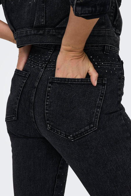 Jean &agrave; coupe droite - gris