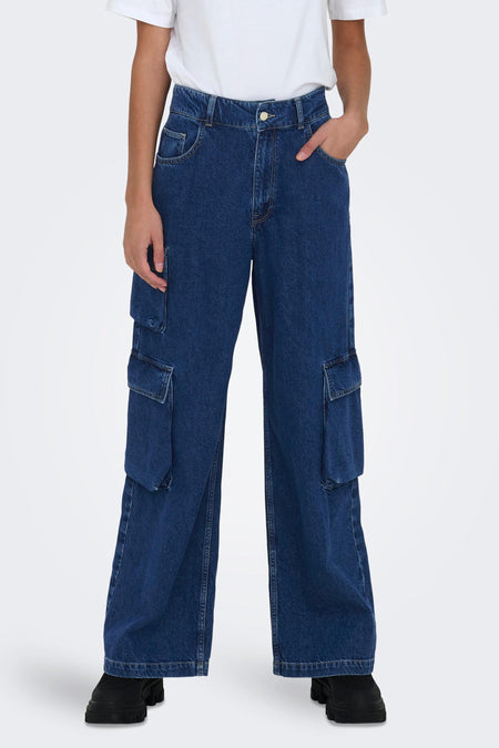 ONLJASNI HW WIDE CARGO RED DNM CRO