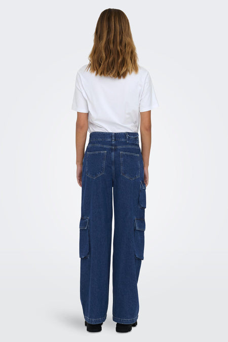 ONLJASNI HW WIDE CARGO RED DNM CRO