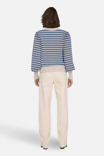 Pull à col rond - Bleu - JDY