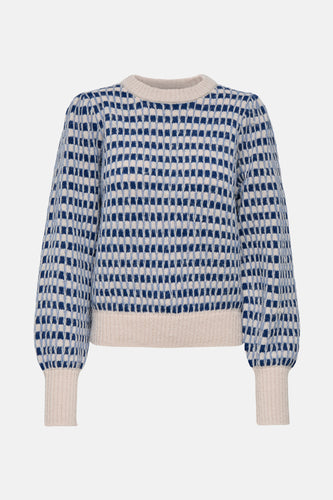 Pull à col rond - Bleu - JDY