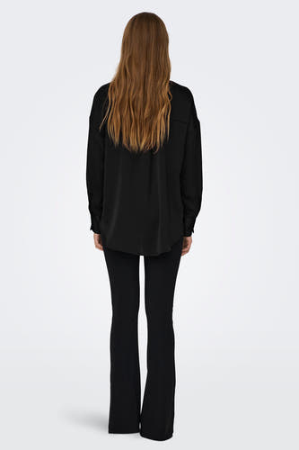 Chemise &agrave; manches longues - noir