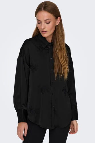 Chemise &agrave; manches longues - noir