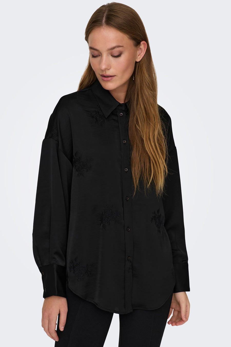 Chemise &agrave; manches longues - noir