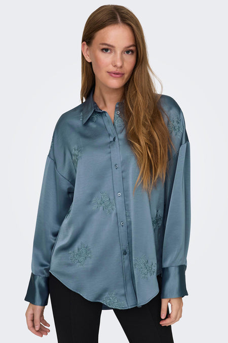 Chemise &agrave; manches longues - bleu