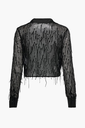 Chemise &agrave; manches longues - noir