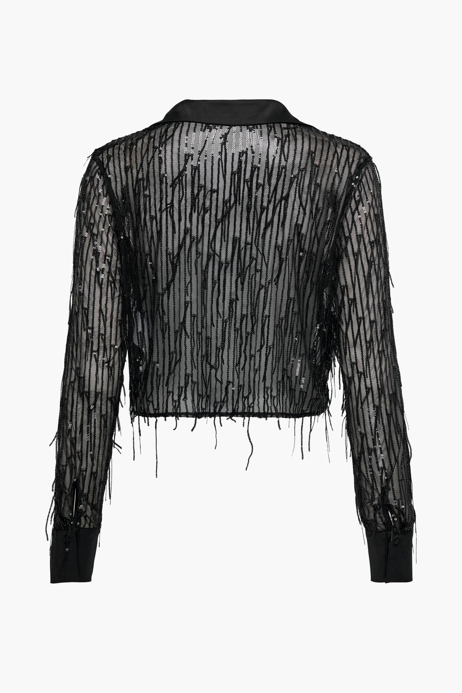 Chemise &agrave; manches longues - noir