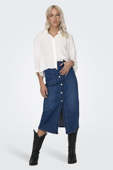 ONLASTRID LIFE 2/4 CROP SHIRT WVN NOOS