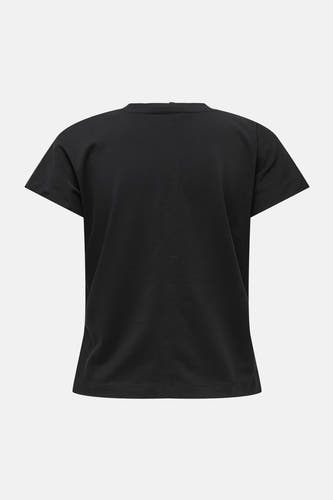 T-shirt noir à manches courtes ONLY, dos, sans motif.