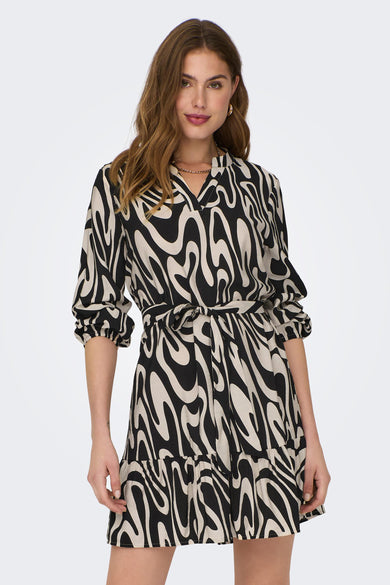 Robe &agrave; manches longues - noir