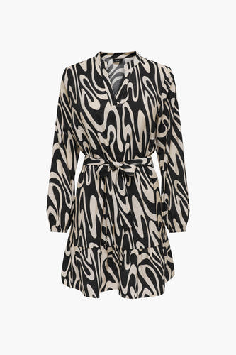 Robe &agrave; manches longues - noir