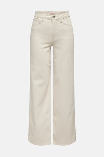 Jean large en denim blanc cassé de ONLY, avec jambes larges et poches latérales.