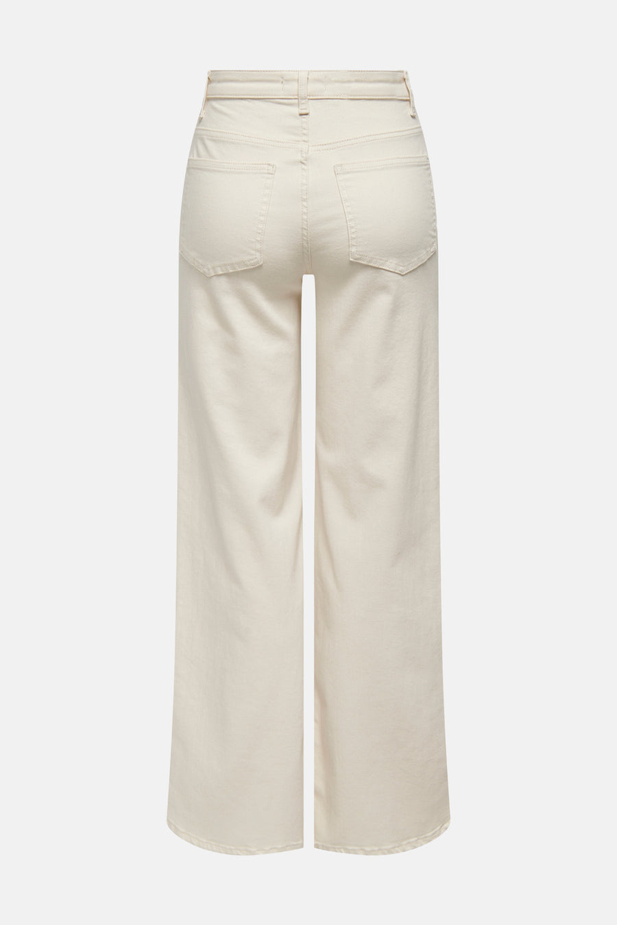 Jean large en denim off-white de ONLY, avec poches arrière et jambe large.