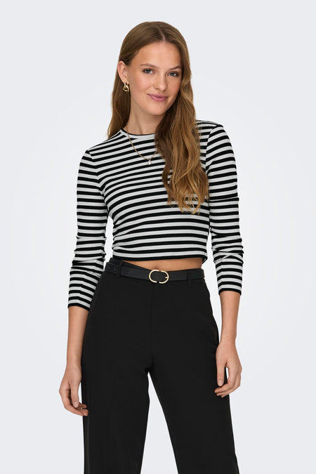 ONLELINA L/S CROPPED TOP JRS