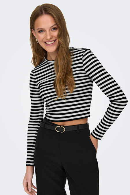 ONLELINA L/S CROPPED TOP JRS