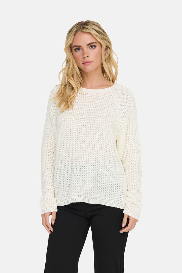 JDYELLEN L/S ONECK RAGLAN PULLOVER KNT