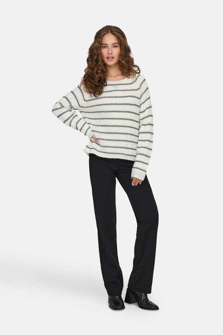 JDYELLEN L/S ONECK RAGLAN PULLOVER KNT