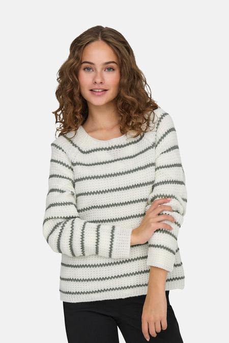 JDYELLEN L/S ONECK RAGLAN PULLOVER KNT