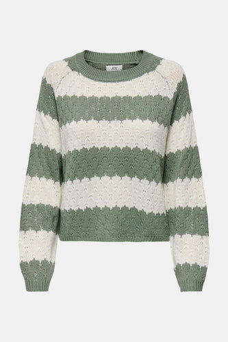 Pull à col rond - vert - JDY