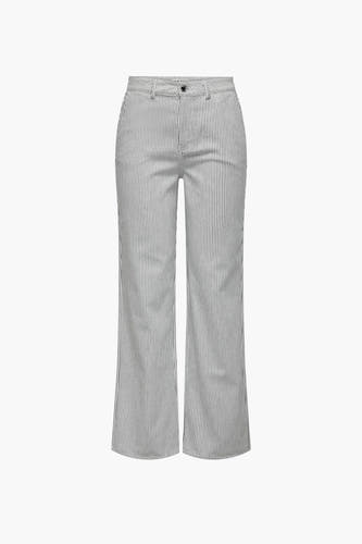 Pantalon blanc de ONLY, avec des rayures de craie verticales et des larges pinces.