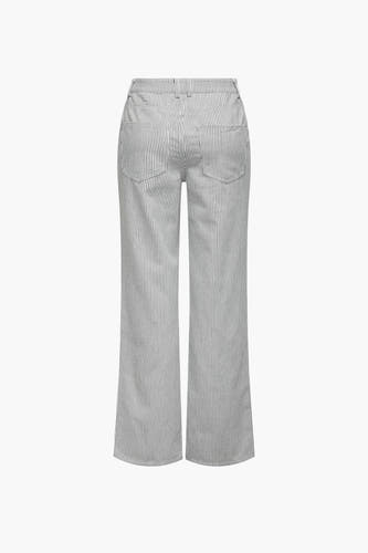 Pantalon blanc de ONLY, avec des fines rayures verticales et des poches arrière.