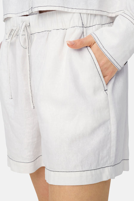 ONLCARO MW LINEN B PULL-UP SHORTS CC PNT