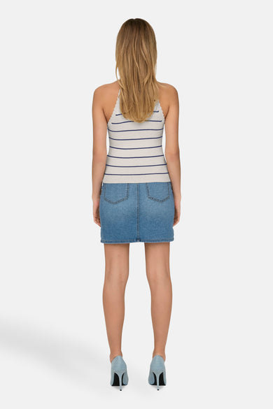 ONLGEMMA SL SCALLOP STRIPE O-NECK KNT