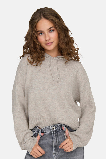 JDYRUE LIFE L/S SHORT HOOD PUL KNT NOOS