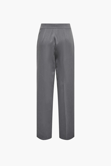 Pantalon gris d'ONLY, dos, avec des jambes droites et un design simple.