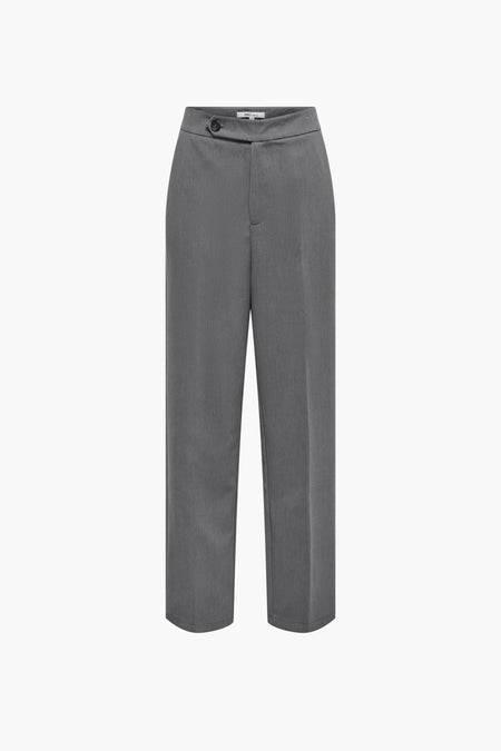 Pantalon gris de ONLY, avec un design lisse et des jambes larges.